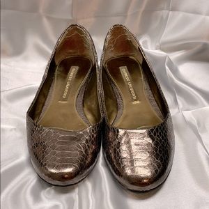 Chinese Laundry copper snakeskin flats Sz 8M